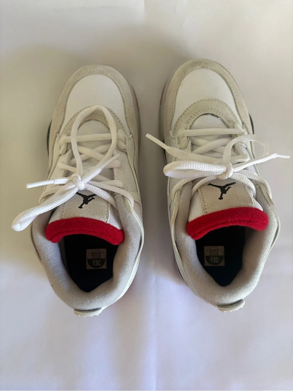 Nike 13T White and Red Low-Top Sneakers